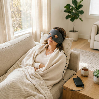 Masque Chauffant Electrique - Soulagement Sinus & Migraines - ThermoSinus Pro