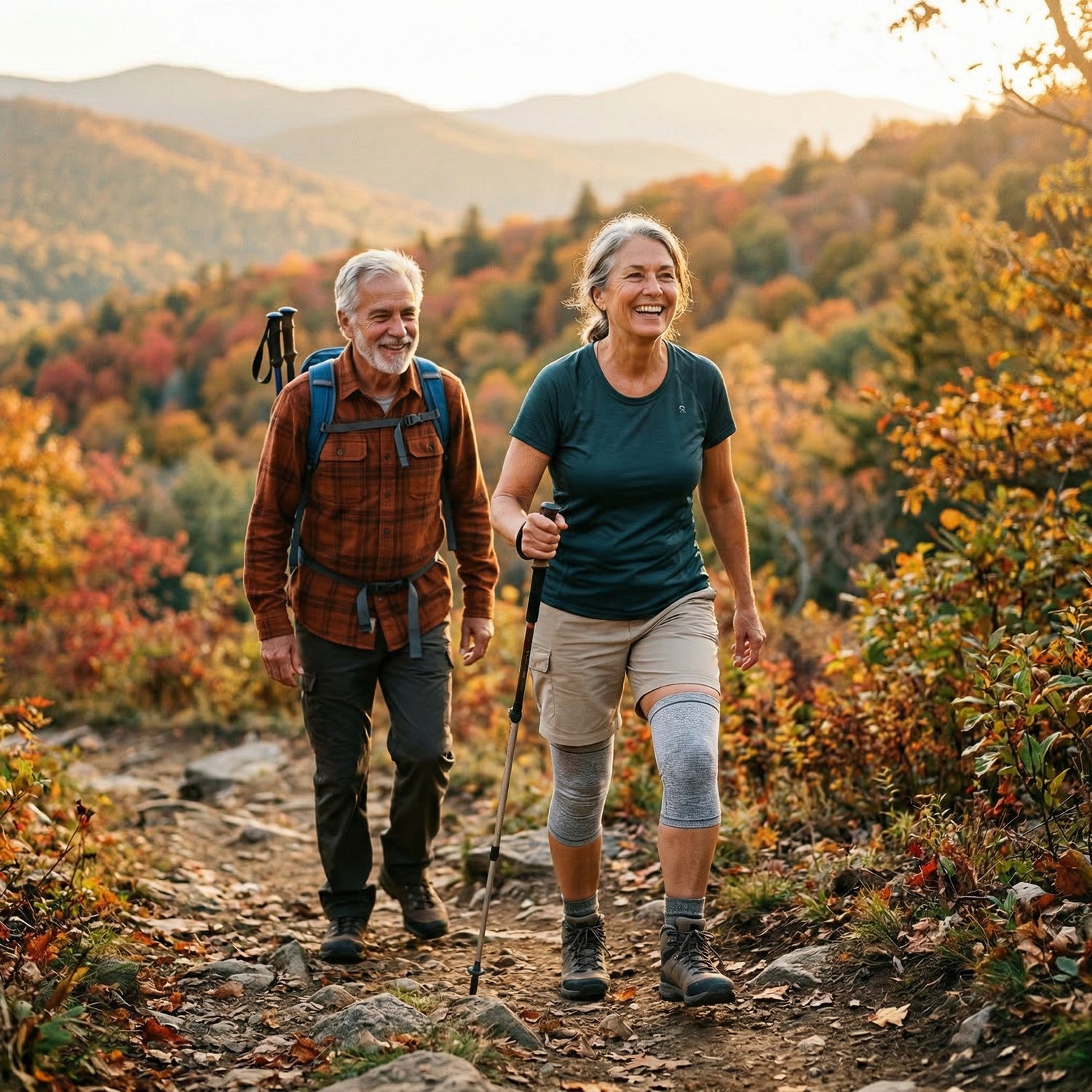 Bamboo Knee Sleeve Hiking Lifestyle