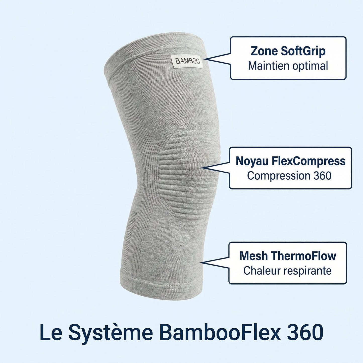 Genouillère haut de gamme en bambou