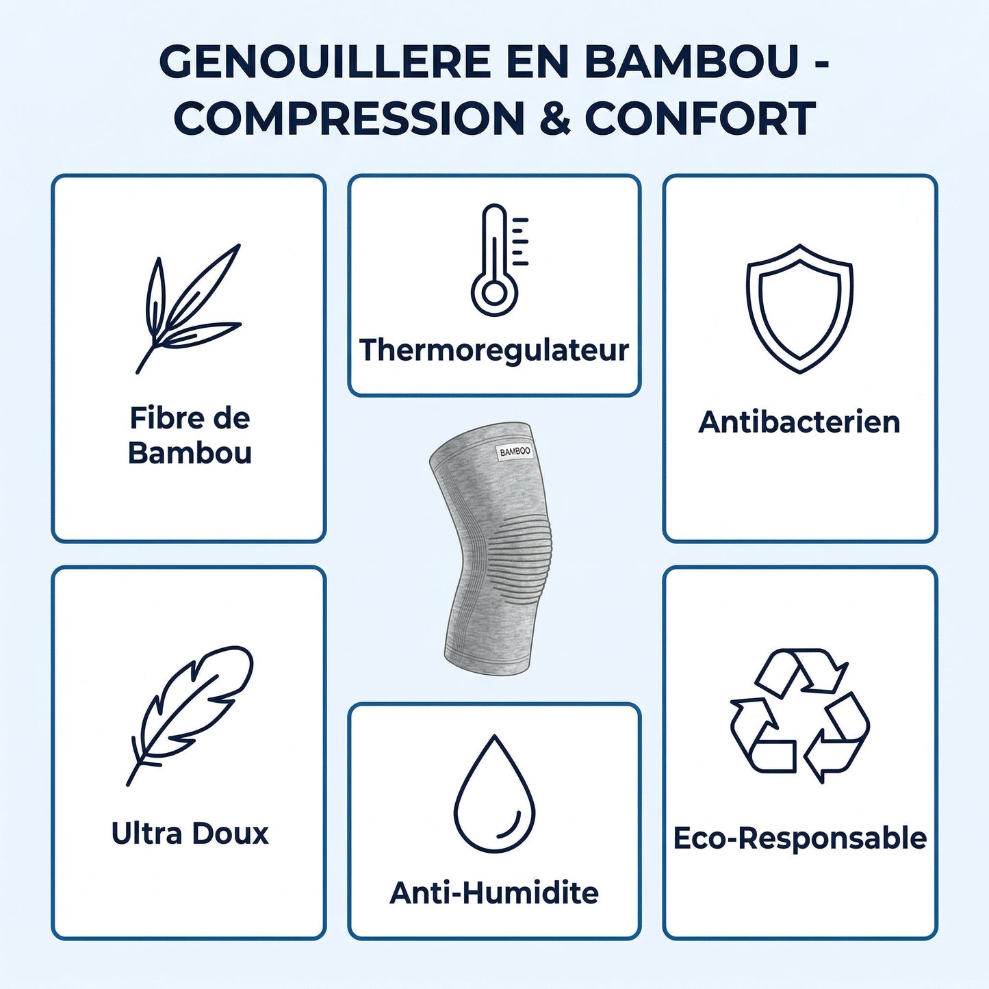 Genouillère haut de gamme en bambou