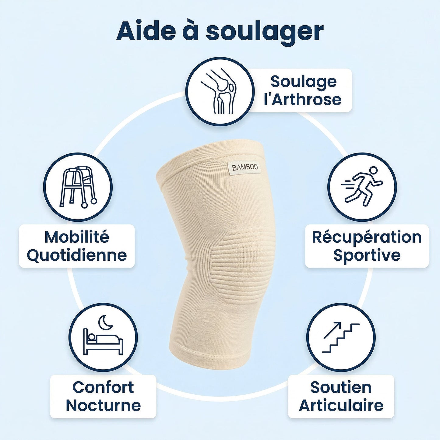 Genouillère haut de gamme en bambou