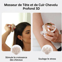 Masseur de Tete Electrique - Petrissage Profond & Soutien a la Croissance Capillaire