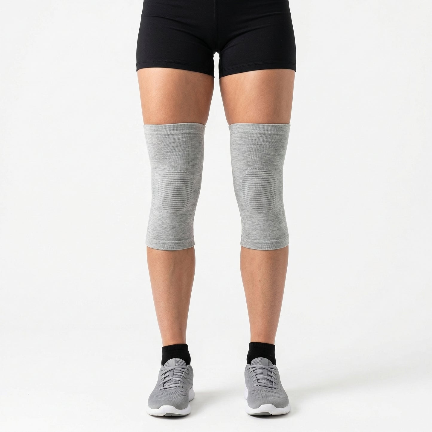 Premium Bamboo Knee Sleeve - Gray Pair