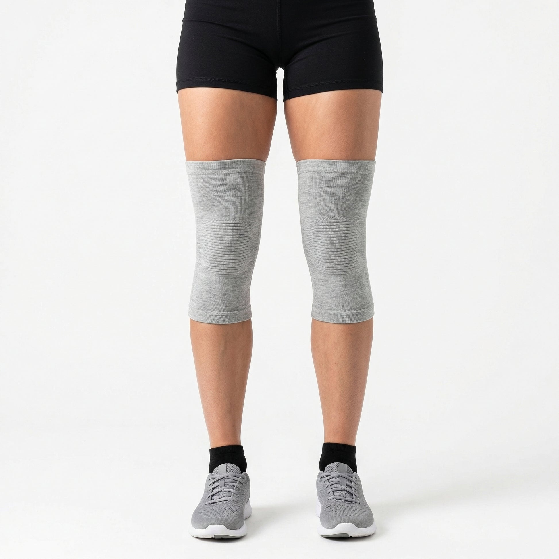 Premium Bamboo Knee Sleeve - Gray Pair