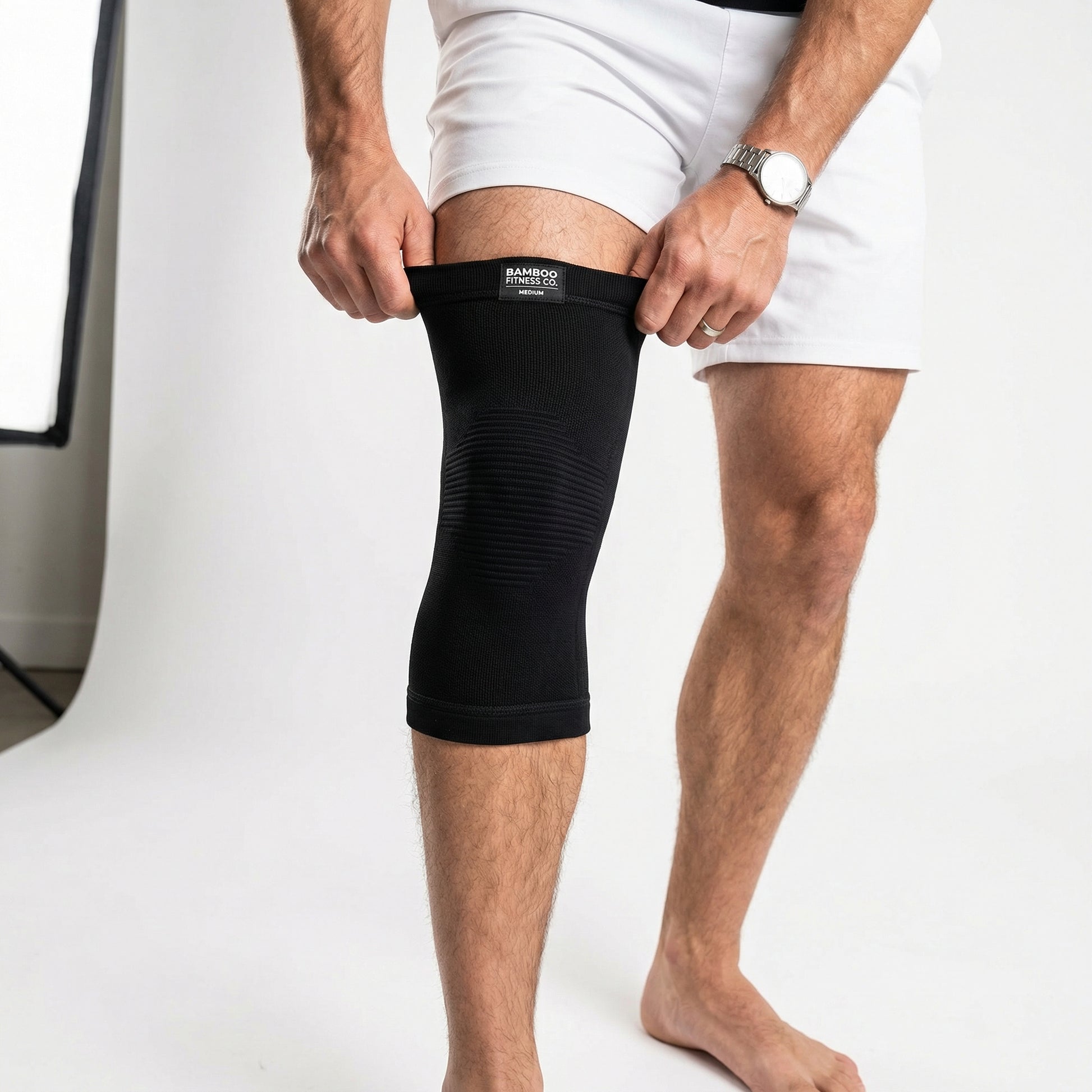 Premium Bamboo Knee Sleeve - Black