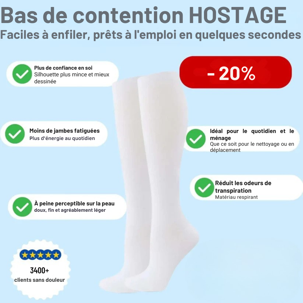 HOSTAGE - Bas de contention classiques