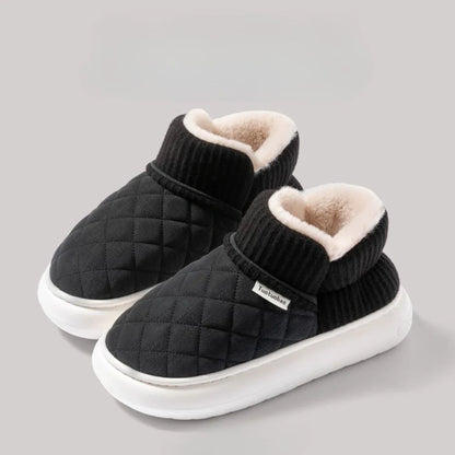 Plush winter slippers with thick non-slip soles - Olaf