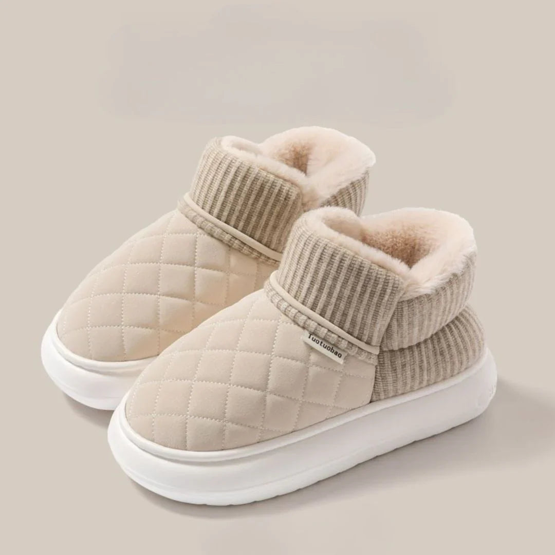 Plush winter slippers with thick non-slip soles - Olaf