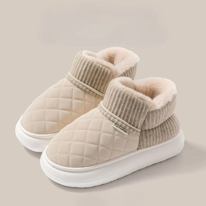 Plush winter slippers with thick non-slip soles - Olaf