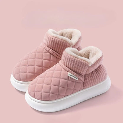Plush winter slippers with thick non-slip soles - Olaf