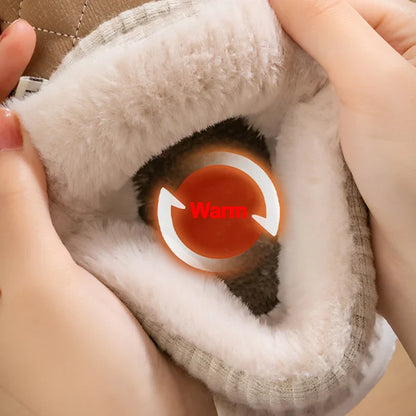 Plush winter slippers with thick non-slip soles - Olaf