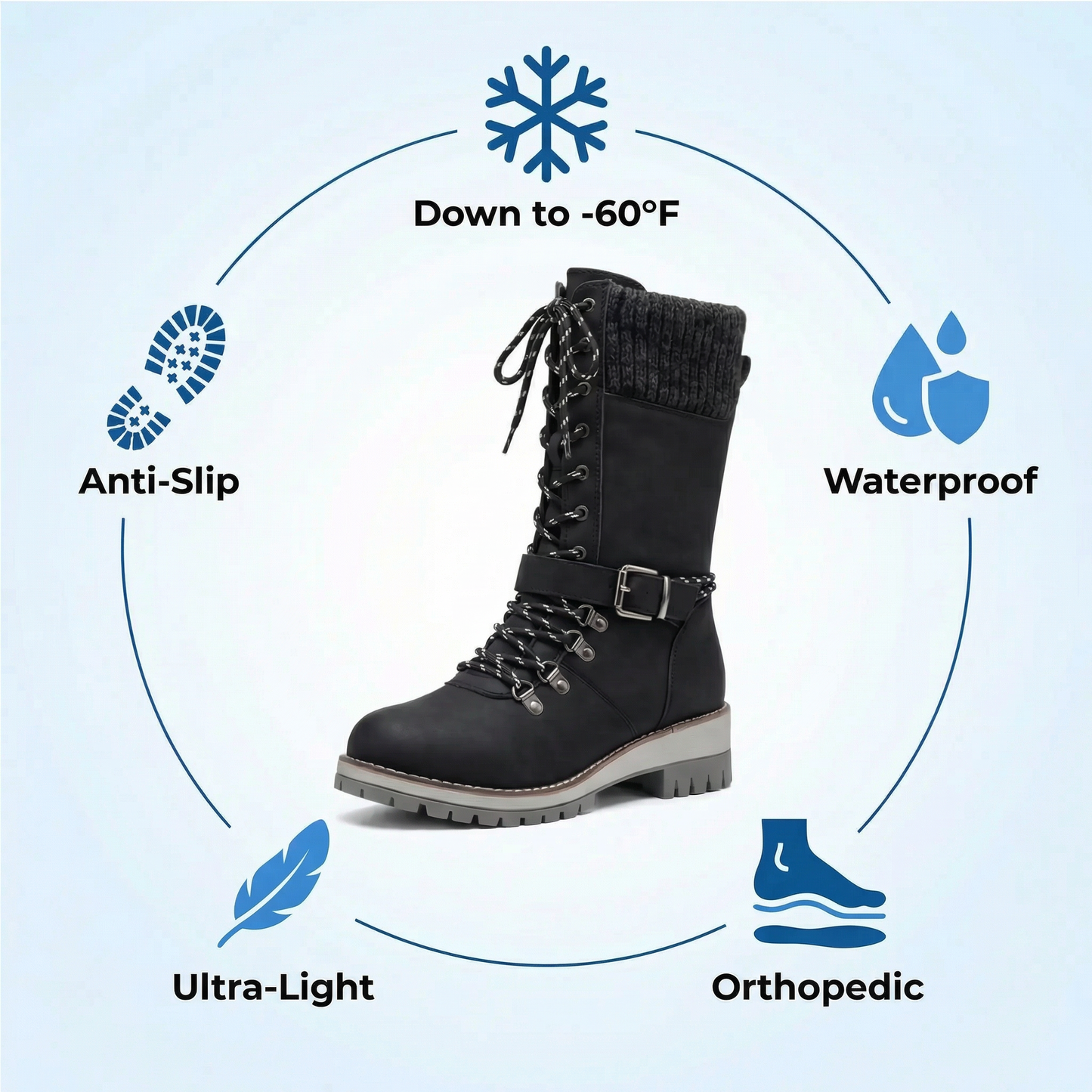 Orthopedic winter boots for women - (down to - 60°F) - ThermoWalk .
