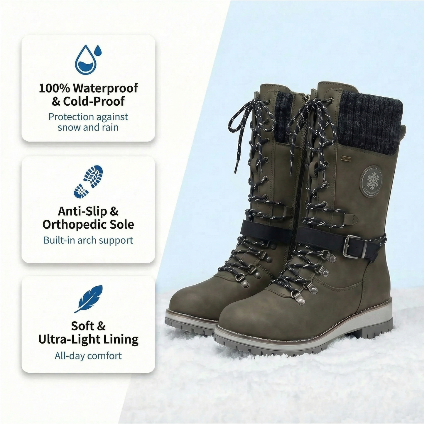 Orthopedic winter boots for women - (down to - 60°F) - ThermoWalk .