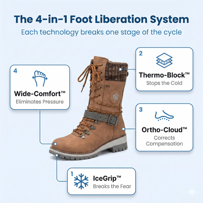 Orthopedic winter boots for women - (down to - 60°F) - ThermoWalk
