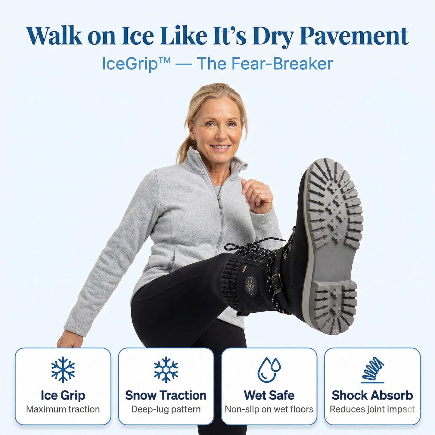 Orthopedic winter boots for women - (down to - 60°F) - ThermoWalk