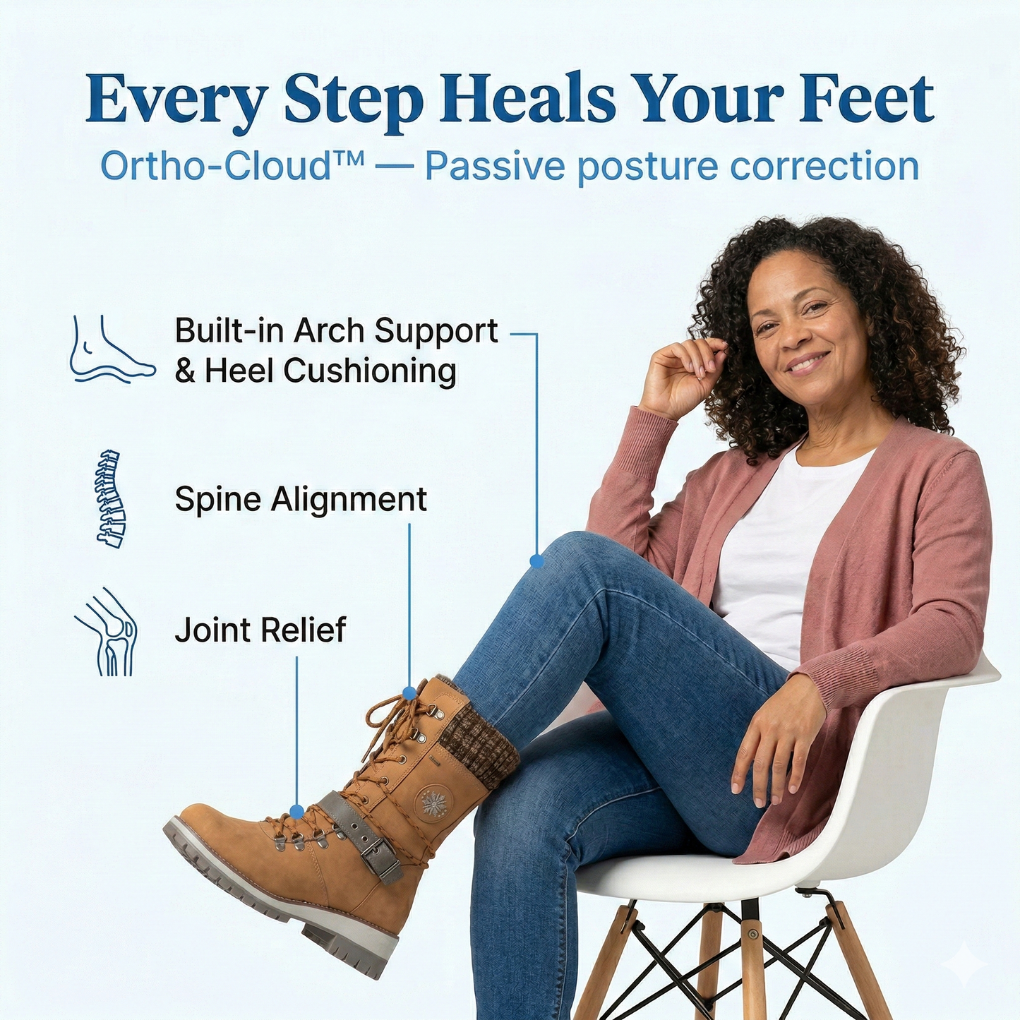 Orthopedic winter boots for women - (down to - 60°F) - ThermoWalk