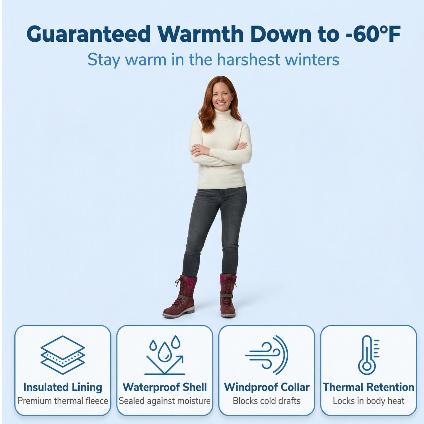 Orthopedic winter boots for women - (down to - 60°F) - ThermoWalk .