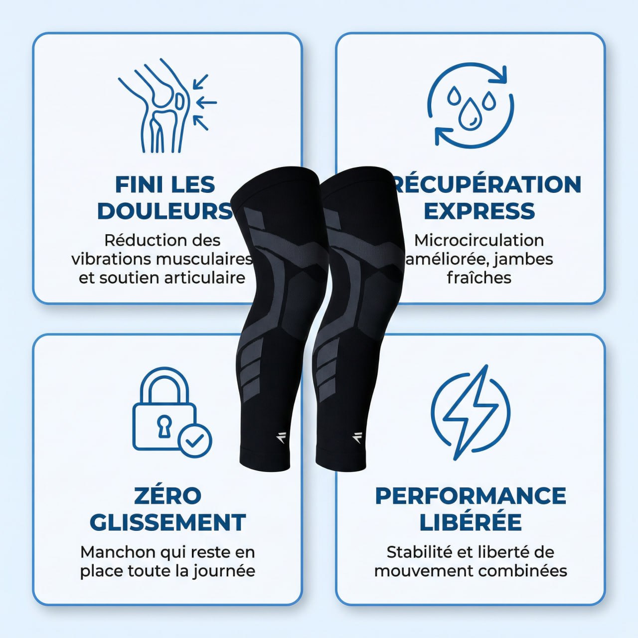 Reflex - Support de compression V2 pour les genoux et les jambes