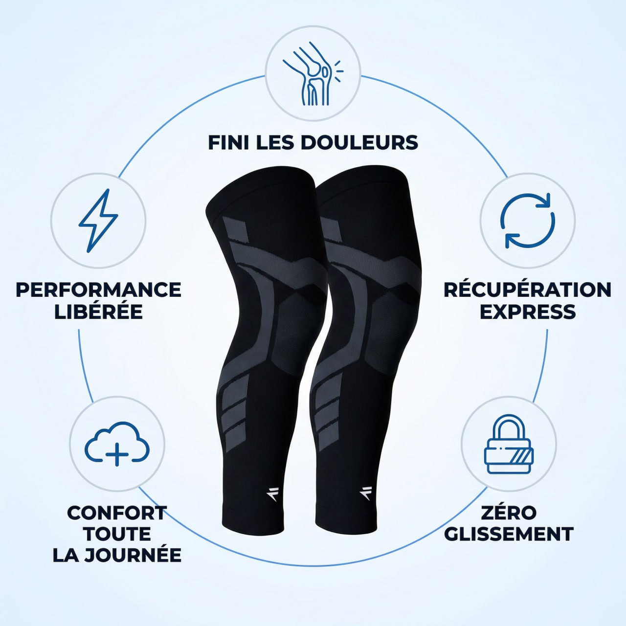 Reflex - Support de compression V2 pour les genoux et les jambes