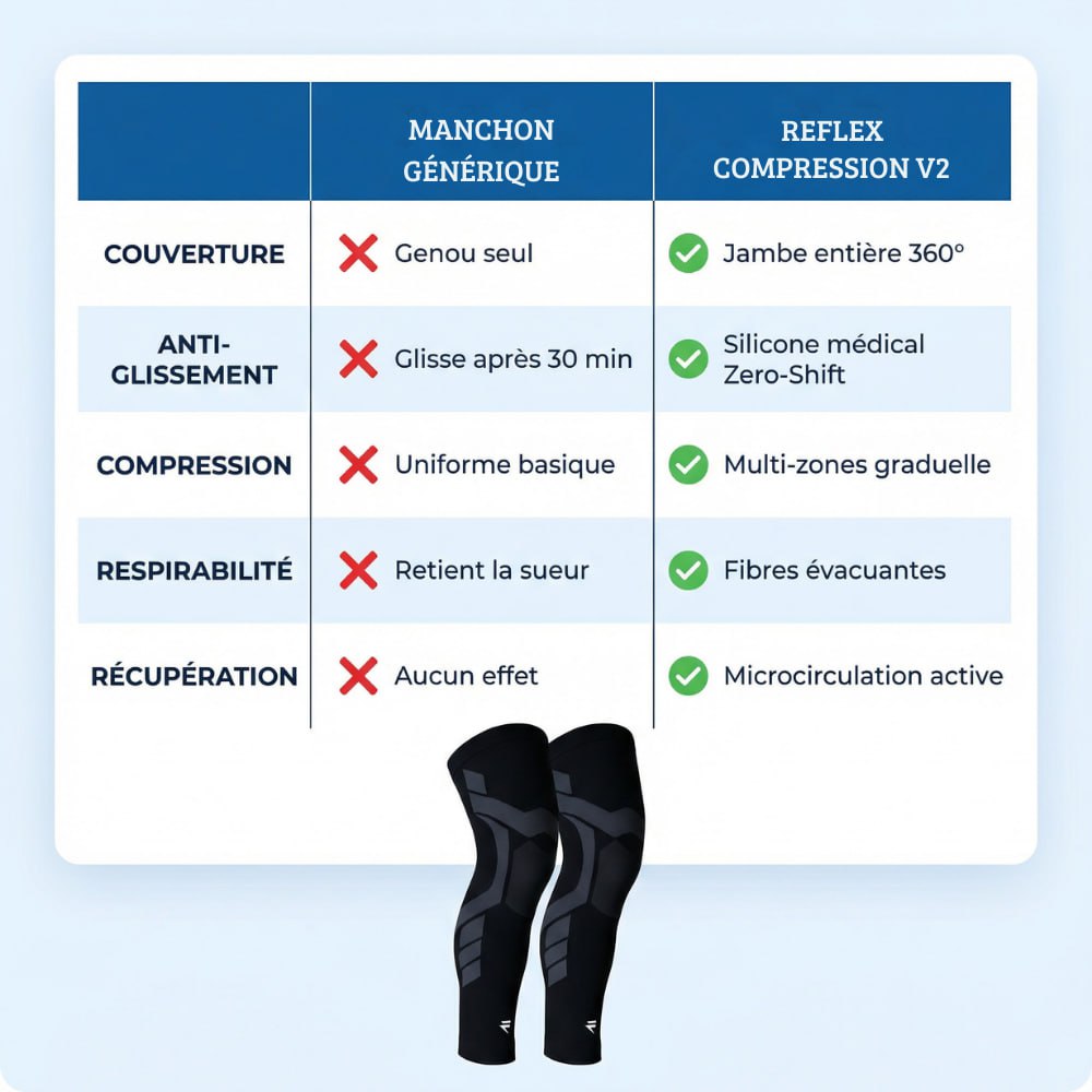 Reflex - Support de compression V2 pour les genoux et les jambes
