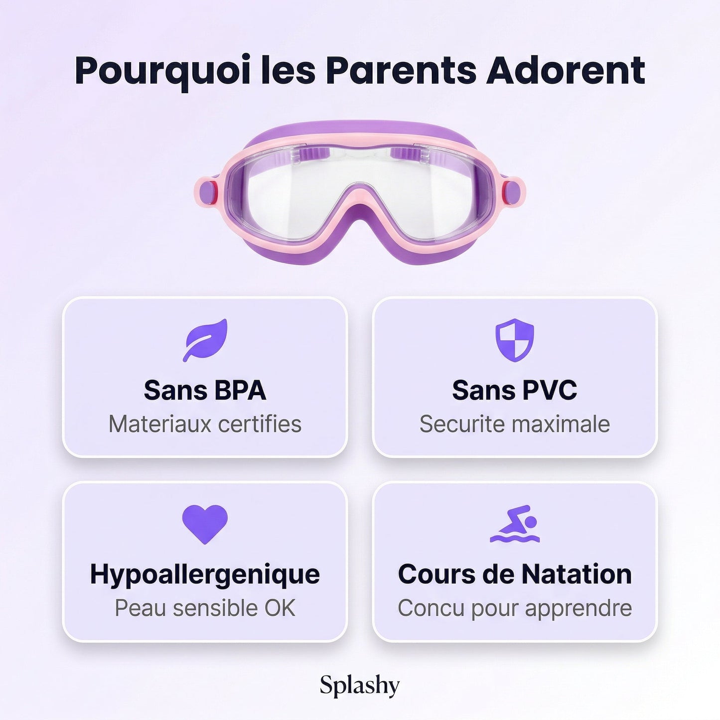 Lunettes de plongée pour enfants et adultes -  Splashy™