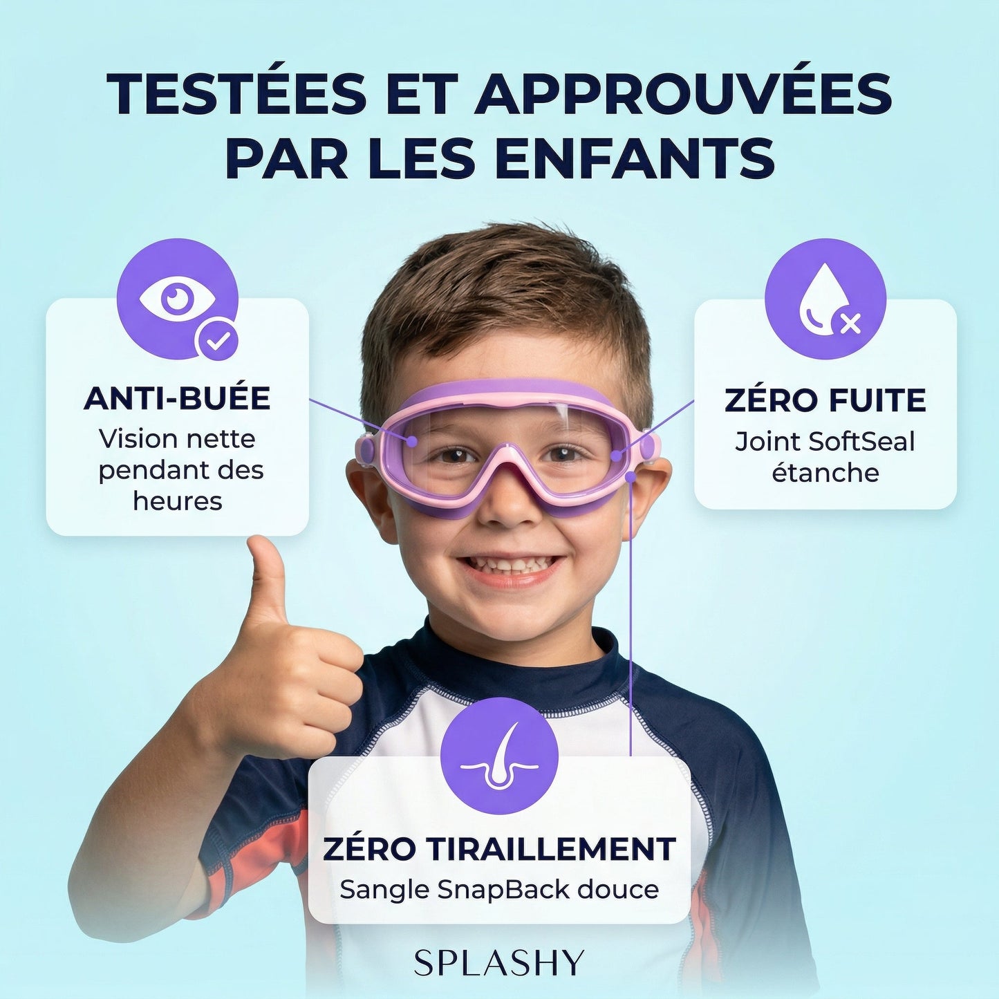 Lunettes de plongée pour enfants et adultes -  Splashy™