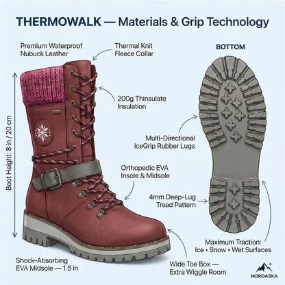 Orthopedic winter boots for women - (down to - 60°F) - ThermoWalk .