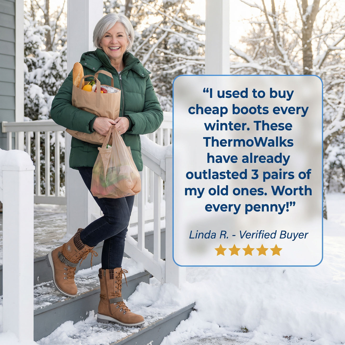 Orthopedic winter boots for women - (down to - 60°F) - ThermoWalk