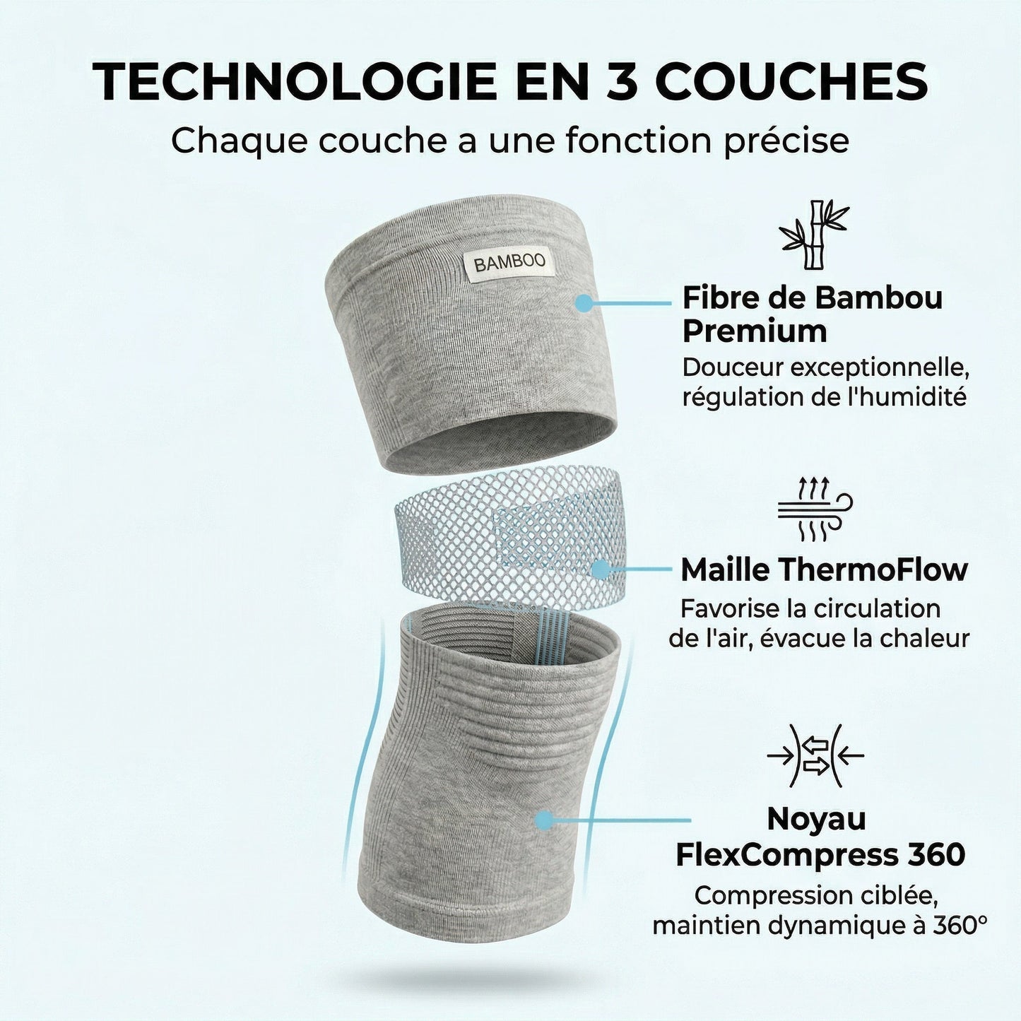 Genouillère haut de gamme en bambou